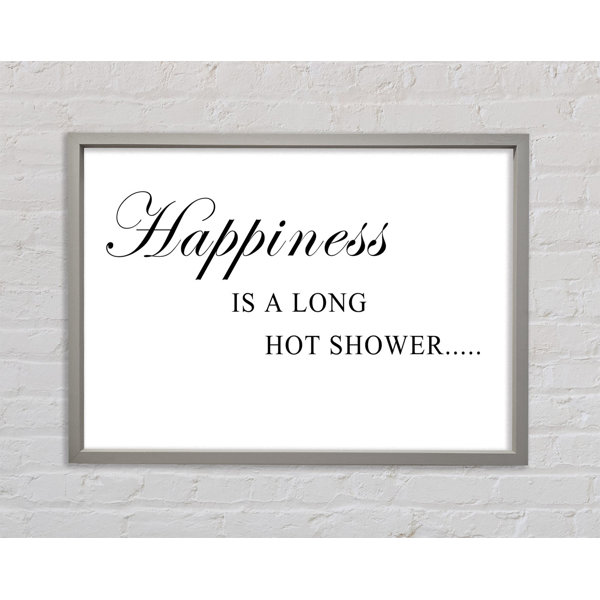 Bright Star Badezimmer Zitat Glück ist eine lange heiße Dusche Beige